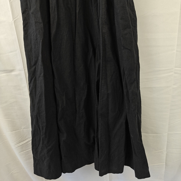 Free People Lovely Boho V Neck Maxi Dress Tie In Black Size Medium Women's - Picture 7 of 14